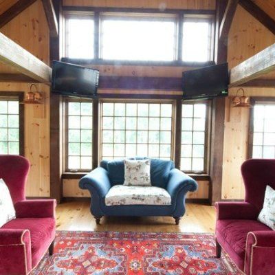 Eaton Carriage House - Post and beam great room