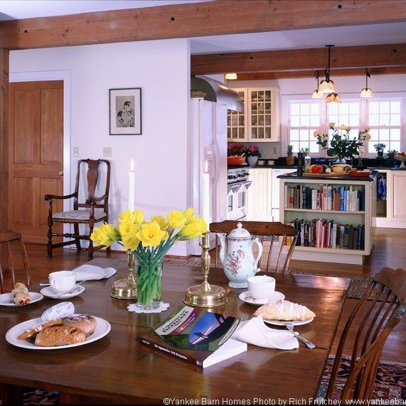 Timber frame farmhouse dining