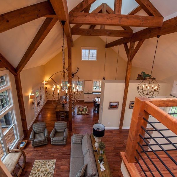 Prefab post and beam timber frame barn home