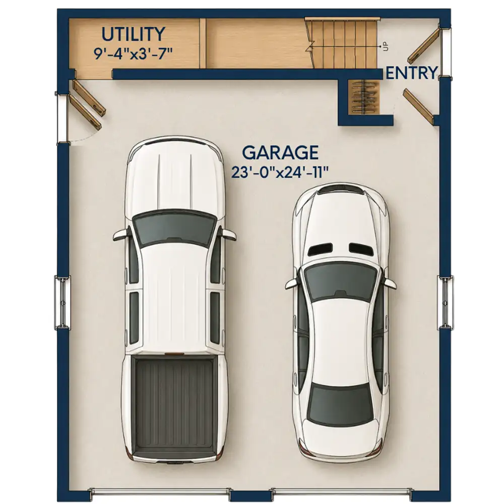 The Ridge — main level floor plan
